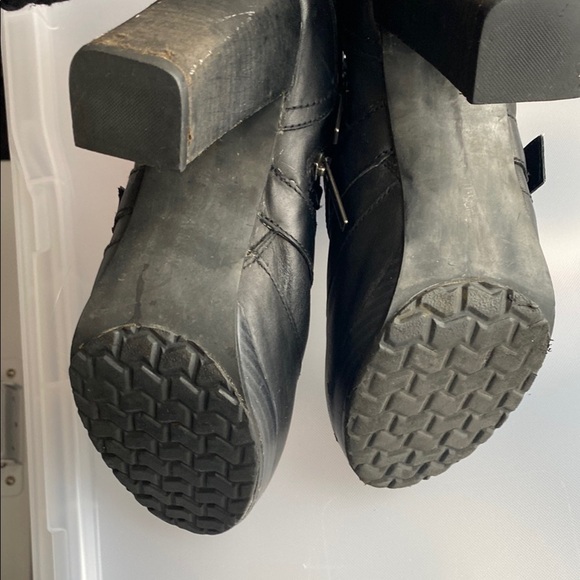 Black Leather Ankle Boots Sz 9 Harley-Davidson Women's Samantha Motorcyle Boot - Picture 4 of 8